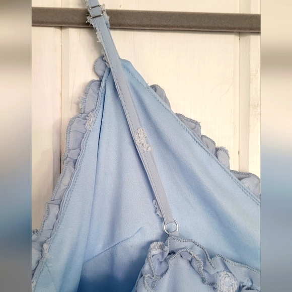 Eilly Bazar Ruffle Trim Clip Dot Dress Size L - Picture 6 of 10